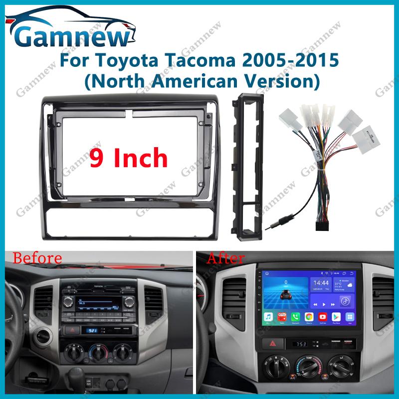 9 Inch Car Frame Fascia Adapter Android Radio Dash Fitting Panel Kit For Toyota Tacoma 2005-2015