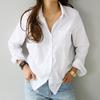 Spring Women's Casual Solid Color Bottoming Long Sleeve Shirt