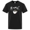 Energy=Milk+Coffee Printing Men Tshirt Casual Tshirts Funny Cotton Loose Tees Shirts Street Oversized T-Shirts Man