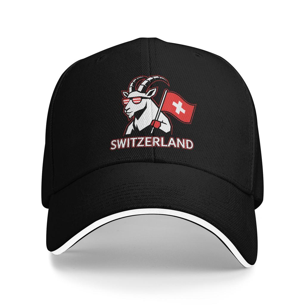 Unisex Women Swiss Switzerland Flag Hats Stylish Baseball Cap Sun Hat Golf Headewear Adjustable Fit