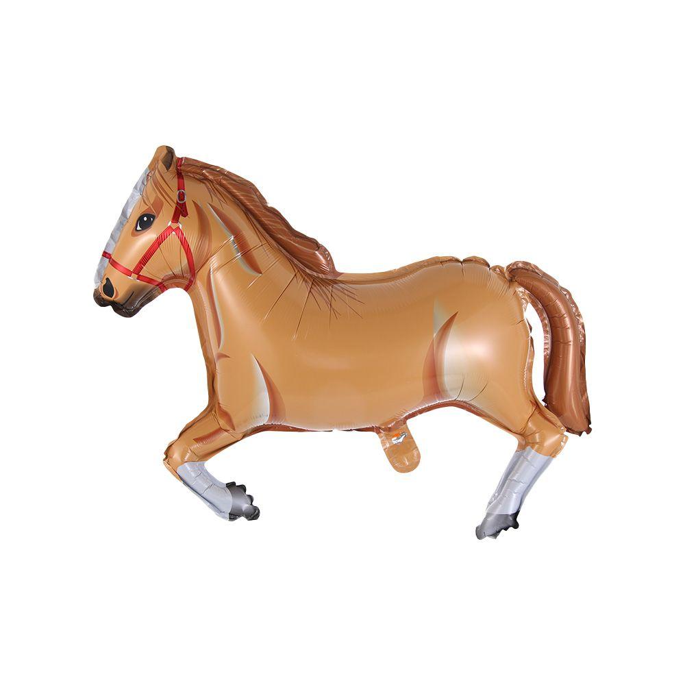 Принадлежности для детского праздника, дня рождения, надувные игрушки, воздушный шар в виде лошади, алюминиевый шар в форме лошади