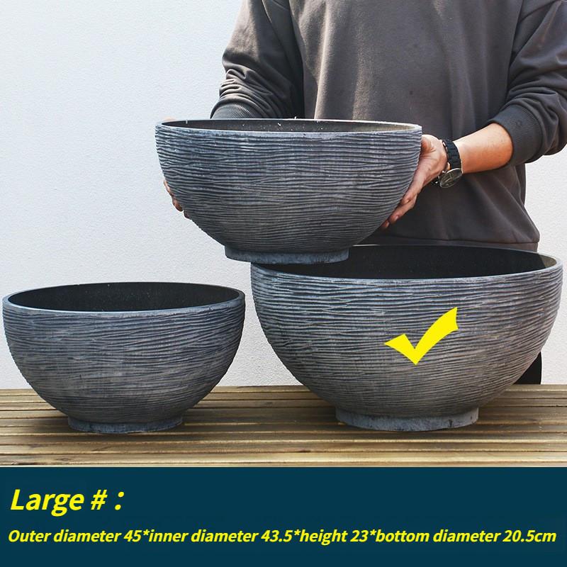 Непористый Кувшинка Лотос Горшок Медная Монетка Трава Денежная Трава Цветочный Горшок Пластик Имитация Камня Очень Большая Чаша Горшок для Лотоса