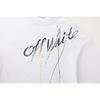 Off-White 2025 Spring/Summer New Style Inkjet Arrow Pattern Round Neck Hooded Short Sleeved Men's and Women's T-shirts