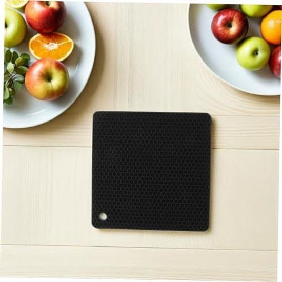No-brand item 6-piece silicone heat-resistant pot mats non-slip function honeycomb structure pads kitchen cooking insulation countertop protection