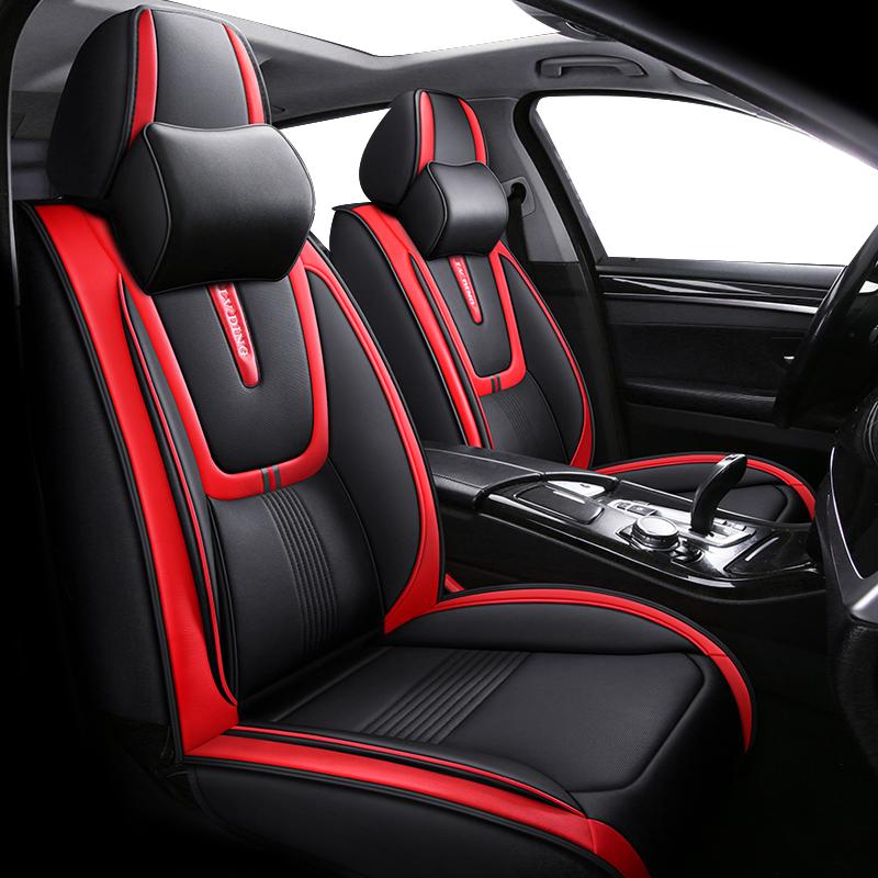 ZHOUSHENGLEE Leather Car Seat Covers For Honda Civic Accord CR-V Fit Odyssey Pilot City Jazz Vezel Elysion Jade Car Accessories