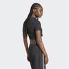 Adidas Essential Lip Tee Crop Top Black Iy9664