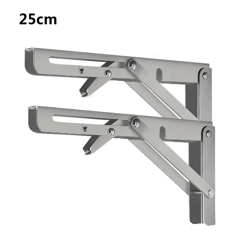 2Pcs Triangle Folding Angle Bracket Heavy Support Adjustable Wall Shelves Mounted Bench Table Shelves Home Hardware with Screws