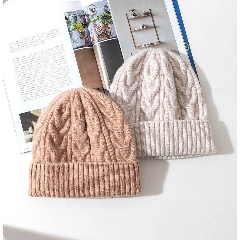 Большая талия осень и зима новая вязаная шапка мужская шапка теплая женская шапка хлопковая шерстяная шапка утолщенная жареная крутка из теста корейская холодная шапка