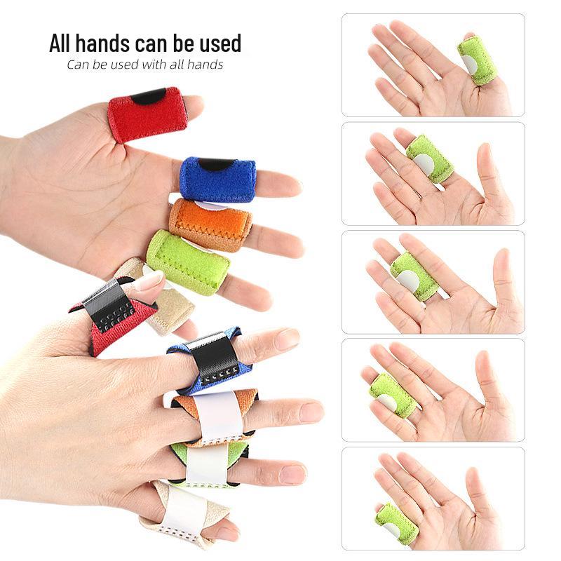 Регулируемая шина для пальца с застежкой на липучке, алюминиевой поддержкой и съемным протектором