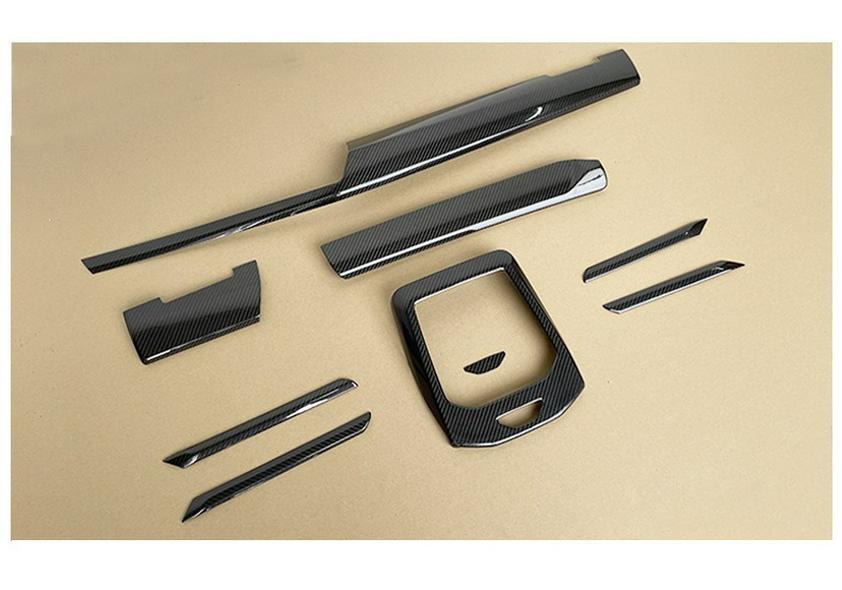BMW 5 Series Carbon Fiber Interior Trim Kit: Center Console & Dashboard Strips for G60/G68