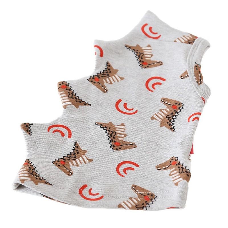 XS-2XL Soft Cotton Full-Coverage Dog Pajamas Greyhounds Dinosaur Print Stretchy Breathable Dog Winter Clothes Overalls