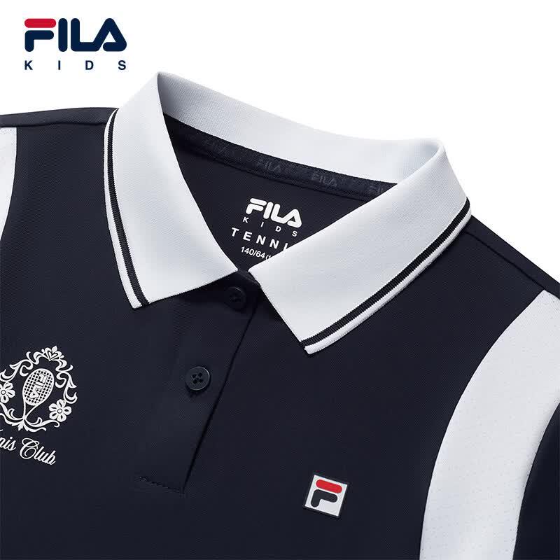 Fila Мальчишеская вязаная футболка-поло с коротким рукавом