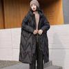High-end Down Jacket Female 2024 New White Duck Down Thickened Knee-length Fashion Loose Foreign-style Large Size