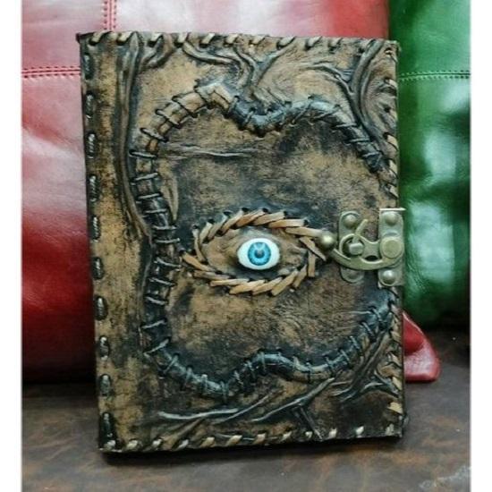Глаз Кожаный дневник Блокнот Скетчбук Винтаж Антикварная Декле Бумага, Книга Теней, Гарри Поттер, Жуткий подарок на Хэллоуин, Колдовство