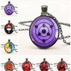 Sharingan Eye Necklace Vintage Jewelry Chain Glass Pendants Necklaces Anime Pendant
