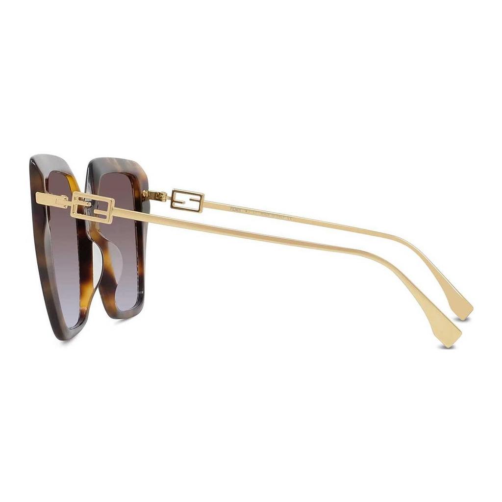 Fendi Fashionable Minimalist Personality Butterfly Sunglasses Women sunglasses Brown FE40012U55F