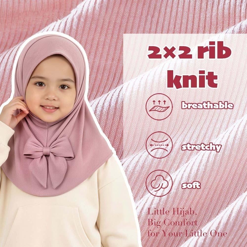 Pre-Stitched Design Kids Instant Hijab Breathable Ethnic Style Turban Traveling Abroad Essentials