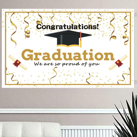 Украшение для выпускного, хорошее универсальное очаровательное поздравление, баннер для выпускников, баннер для поздравлений, баннер для выпускной вечеринки, реквизит для фотосъемки, фоновый баннер