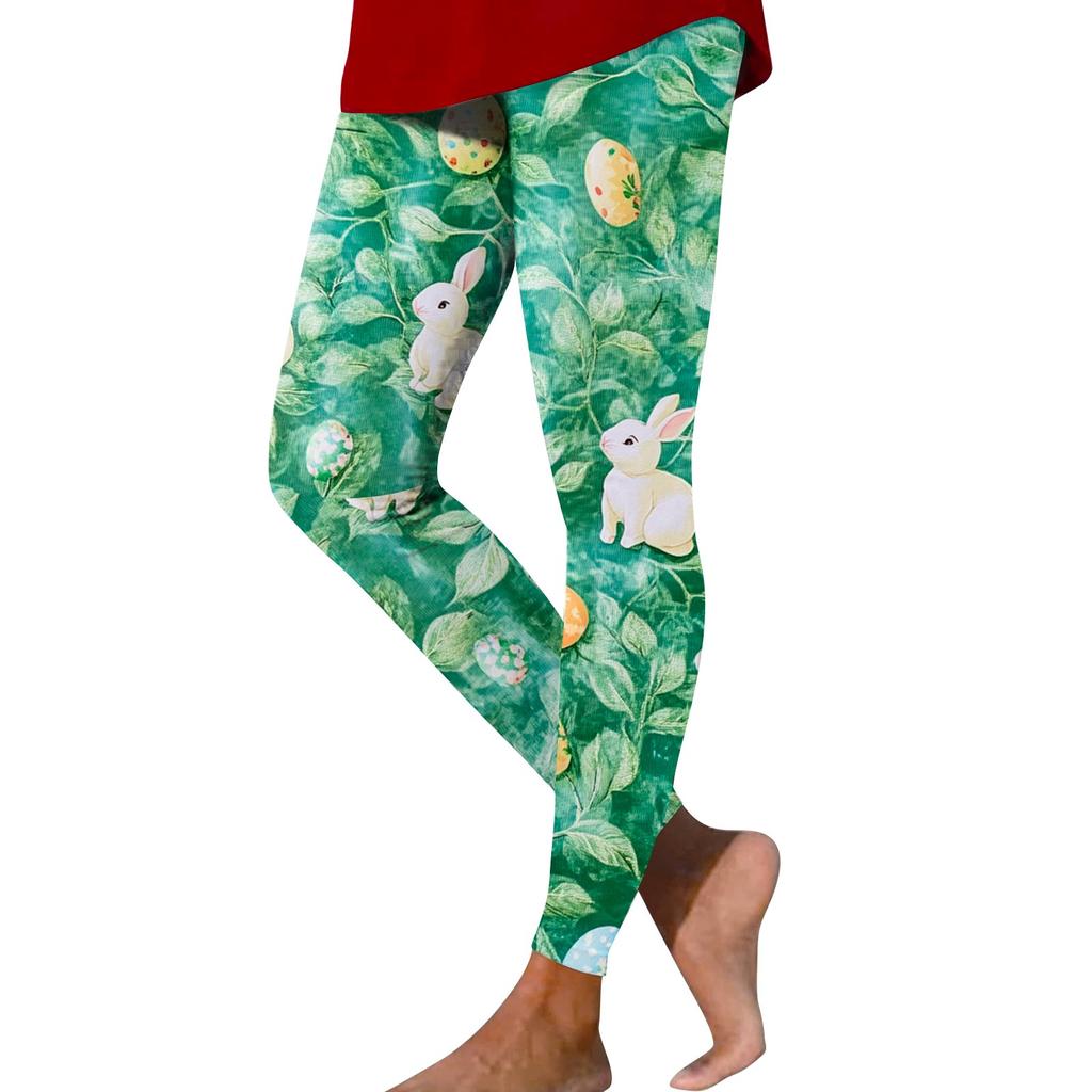 Women's Casual And Fashionable Outdoor Holiday Print Plaid Print Slim Fit Elastic Yoga Pants Nine Minute Pants