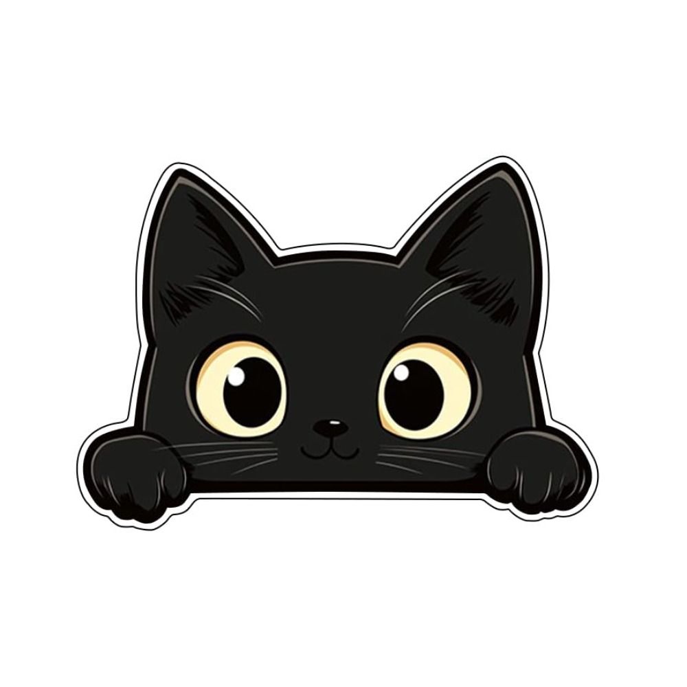 Scratch Covering PVC Decals Peek-a-Boo Funny Kitty Decals Car Window Decals Laptop