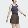 Adidas Сотрудничество с трилистником и Chang Cang Xiong SS23 Лоскутные шорты с поясом и ручной росписью Женские брюки оливково-зеленого цвета IS0628