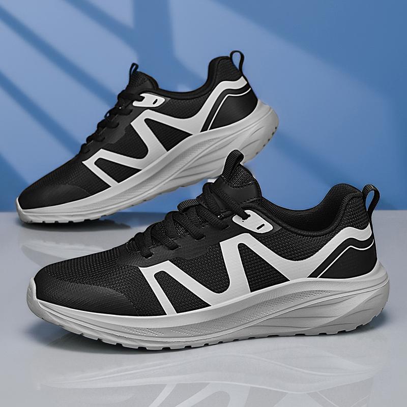 Модные весенне-летние новые кроссовки из летящего трикотажа, мужские дышащие сетчатые кроссовки для бега, мягкая подошва, нескользящие, легкие, повседневные