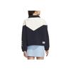 adidas Коллекция Originals Collegiate Осень-Зима 24 Модная спортивная куртка с цветными блоками и воротником-стойкой в стиле ретро, женская куртка темно-синего и белого цвета JD6369