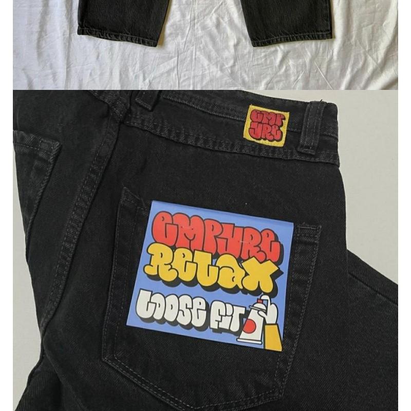 Mens Slim Fit Straight Leg Denim Jeans With Embroidery Detail Mid-Rise Lightly Stretch Cotton Washed Finish
