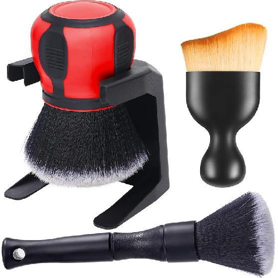 Curveball Detail Brush, Car Ultra Soft Bristles Detailing Brushes, 4PCS Professional Auto Cleaning Brush, Covers Large Area Ide Or Outside Vehicles,
