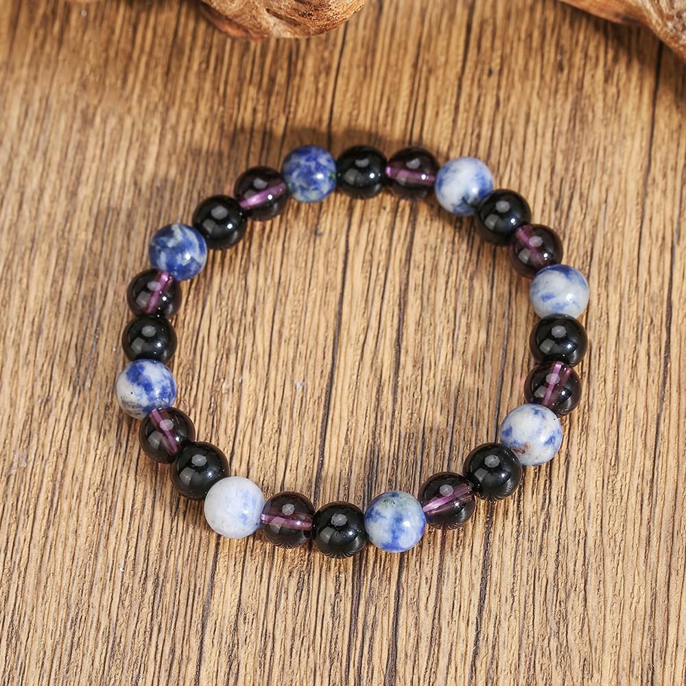 Европейский Кристальный Браслет из Тигрового Глаза на Эластичной Основе, Украшения из Натуральных Каменных Бусин