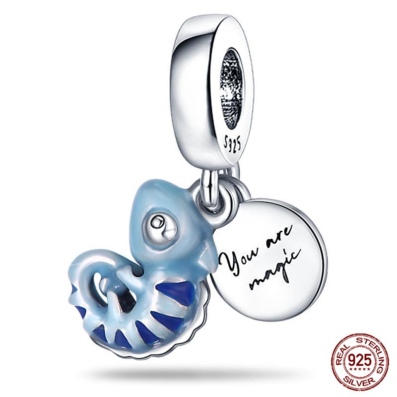 Серия Океан - Оригинальные Настоящие Медные Шармы Бусины Черепаха Краб Русалка Подходят Для Браслета 3 мм DIY Изготовление Подвеска