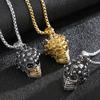Stainless Steel Gothic Biker Skull Men's Pendant Necklace with 50/55/60CM Chain for Women Punk Skeleton Neck Jewelry Accessories
