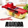 6in1 Vegetable Slicer and Cutter with Steel Blade Potato Peeler Carrot Cheese Grater Portable Kitchen Gadgets and Accessories