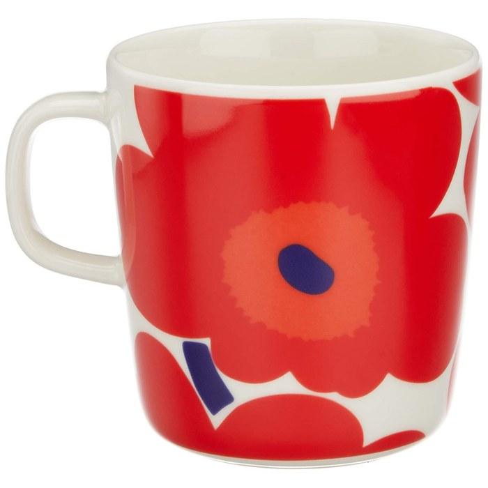 Marimekko Unikko Mug White x Red 400ml 67719 001