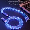 Colorful Luminous Fast Charging Cable with Marquee Light for Apple, Android, and Type-C Devices