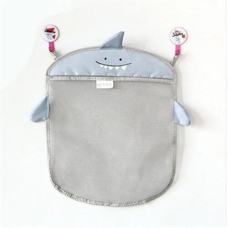 Household Cartoon Wall Hanging Bathroom Storage Bags Knitted Net Mesh Bag Baby Bath Toys Shampoo Organizer Container Storage Bag