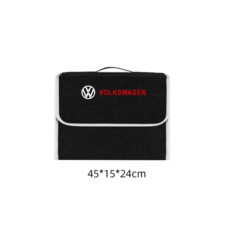 Car sticker For VW Golf 5 4 6 GTI Jetta Scirocco Touran Polo Trunk Storage Box Foldable Felt Organizer Stowing Tidying Box zd2