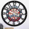Fashion Design 25cm Circular Iron Wall Clock Silent Operation