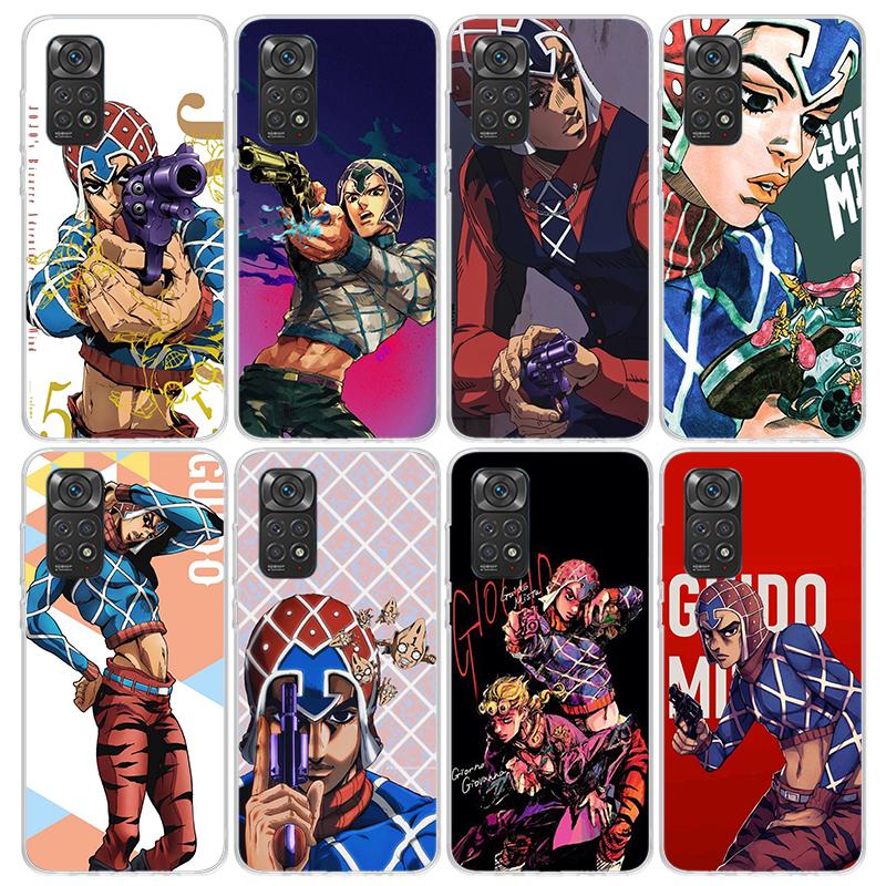 JoJo Adventure Guido Mista Phone Case For Xiaomi Redmi Note 10 11 12 13 14 15 Pro Plus 11S 12S 14S 11T 11E 10S Soft TPU Back Cov