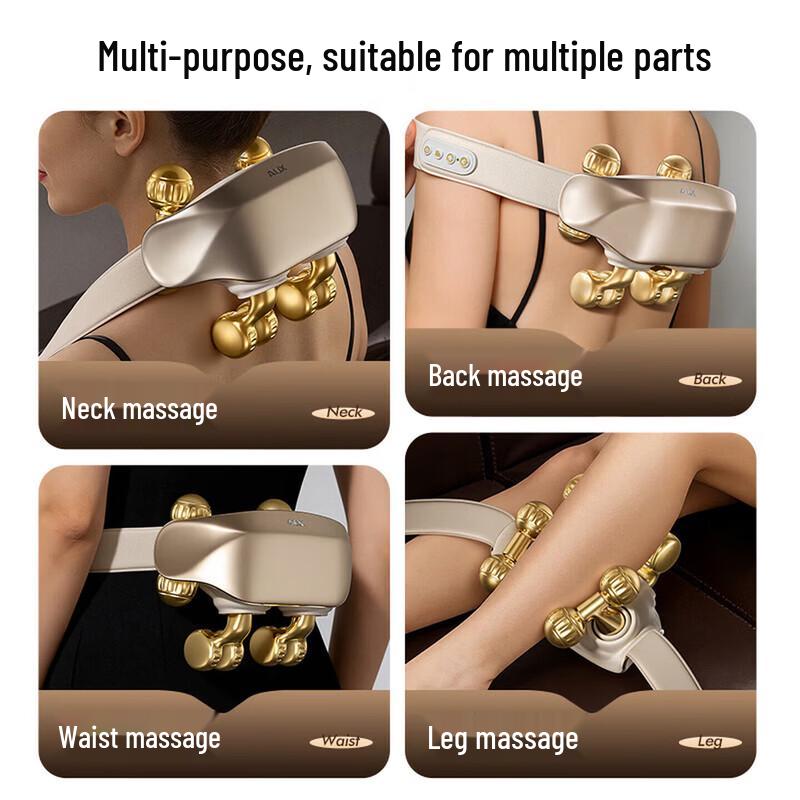 AUX Neck Massager with Kneading, Heat & Voice Prompt CN plug (adapter included)