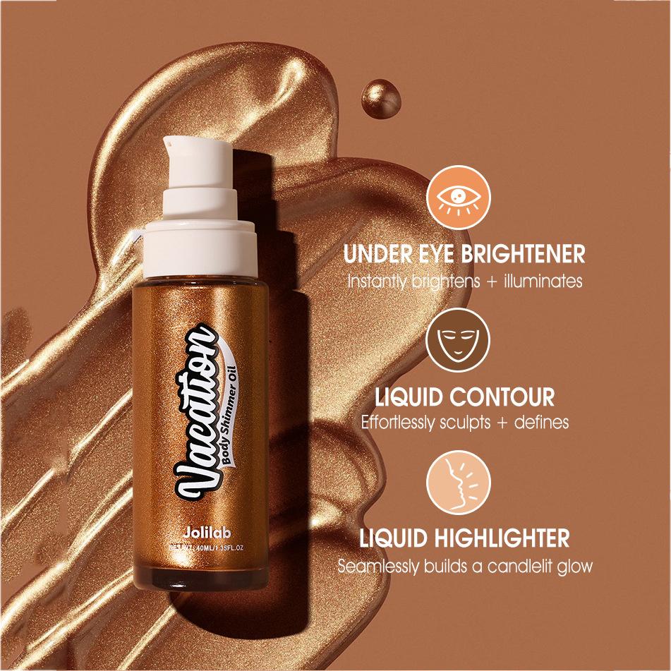 6 цветов на выбор, жидкий хайлайтер для тела, осветляющий восстанавливающую кожу, осветляющий пляжный сексуальный хайлайтер для тела