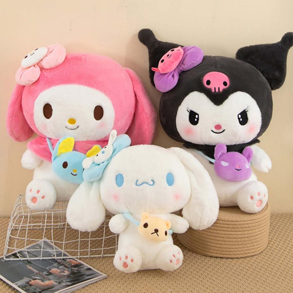 Cute Sanrio Plush Toy Stuffed Pillow Soft Comfortable Skin-friendly Plush Toy for Kids Baby Comforting Gift