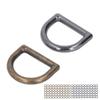 120 шт. металлических D-образных колец с прочной несущей способностью, бесшовный интерфейс, цинковый сплав, бронза, серебро, черная D-образная пряжка