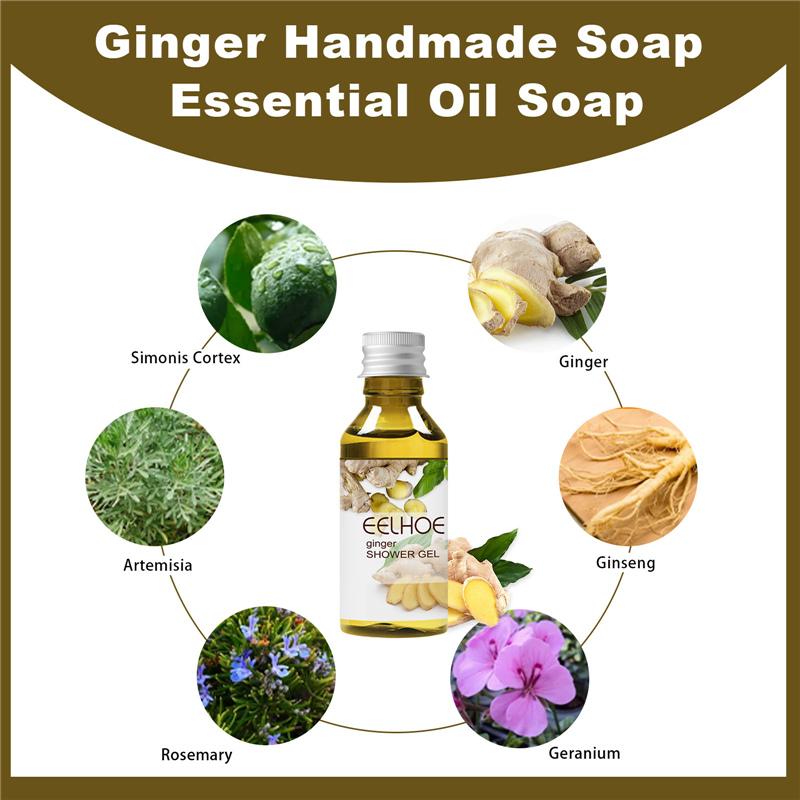 Ginger Natural Shower Gel Herbal Body Wash Moisturizing