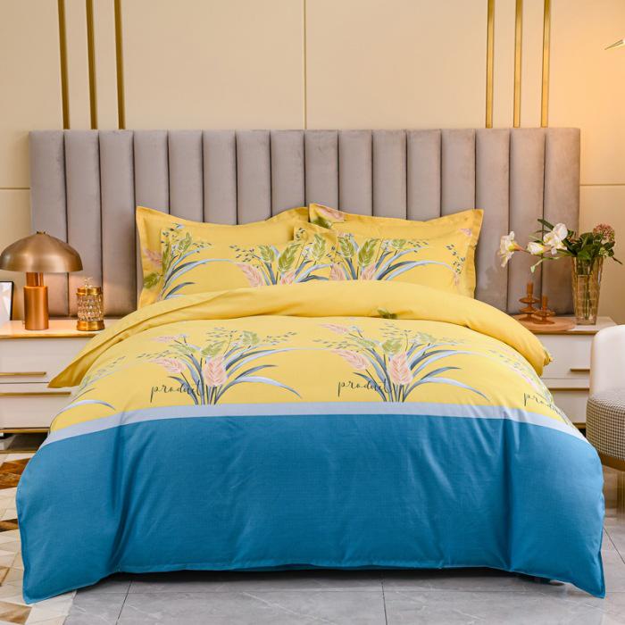 Пододеяльник из кашемира с начесом и принтом растений 2025