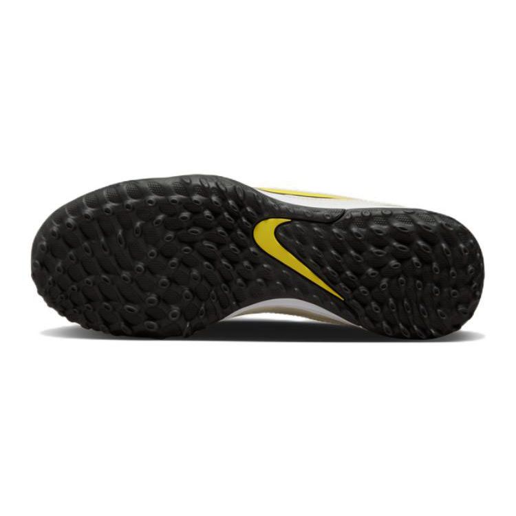Nike Tiempo Legend 9 Academy TF Round Toe Lace-Up Slip-Resistant Durable Low-Top Soccer Shoes Kids Sneaker Gray Yellow DA1328-002