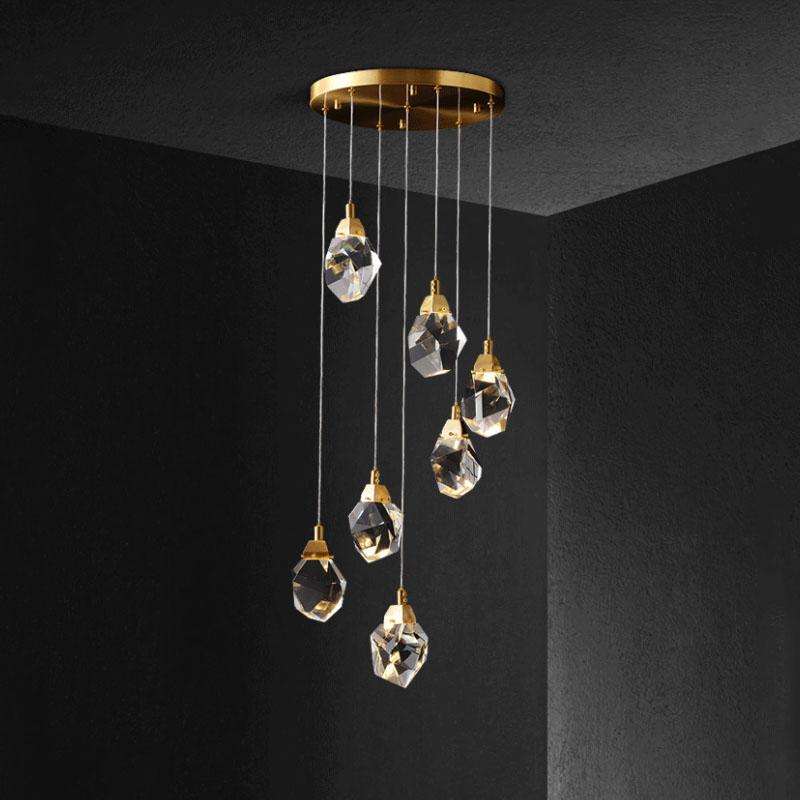 Легкая роскошная хрустальная люстра, современное украшение для дома, внутреннее освещение, гостиная, спальня, светодиодная люстра-ветвь, потолочная