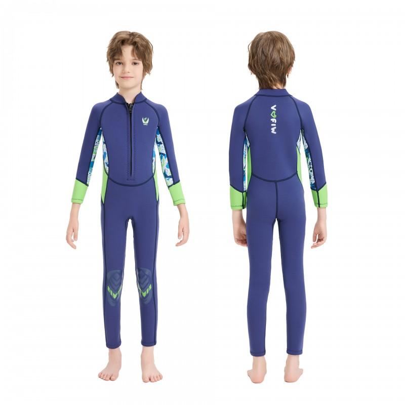 Kids 3mm Neoprene Wetsuit Diving Surfing Swimming UV Protection Long Sleeve Full Body Suit Boys Girls