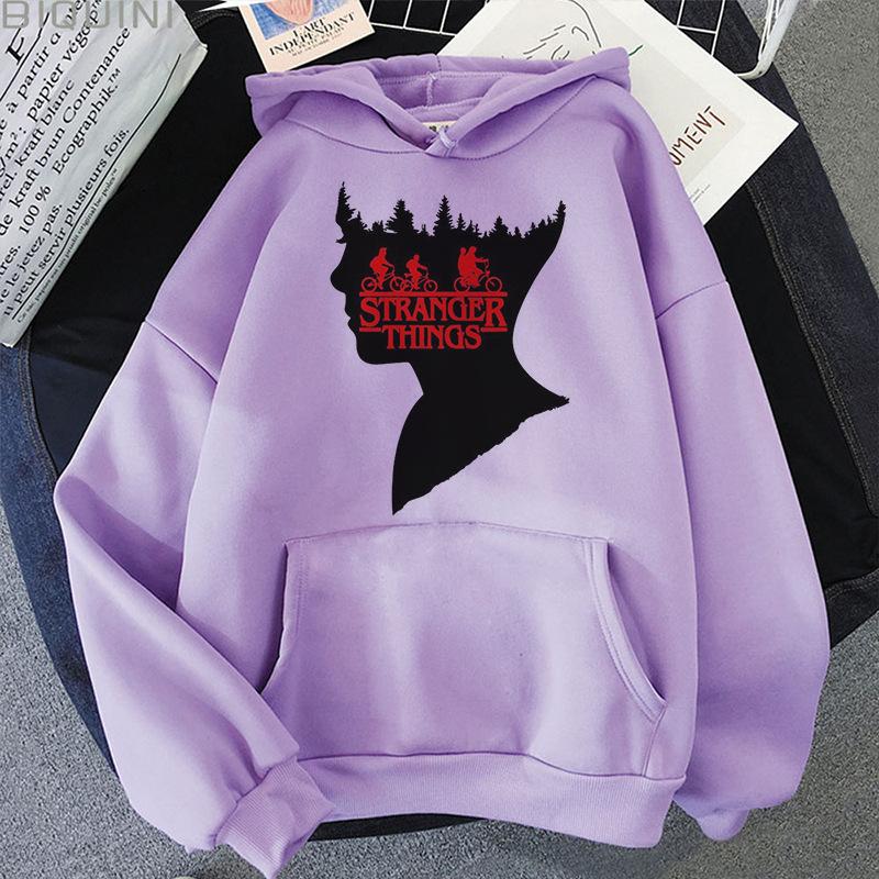 Толстовка с принтом Stranger Things, флисовая толстовка 6629