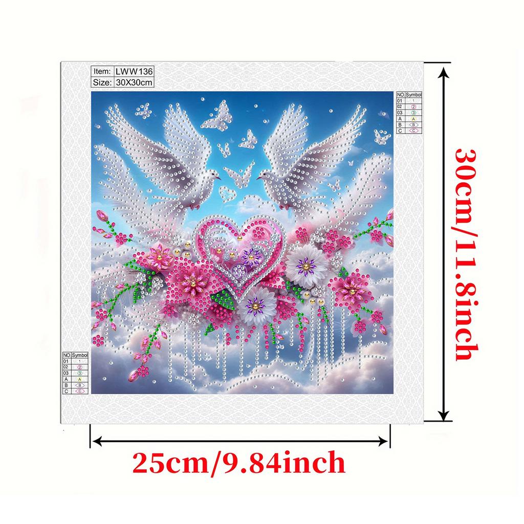 Animal Special Shaped 5D DIY Partial Drill Diamond Painting Kits for Adults Home Wall Decor Diamond Dots Paintings 30X30CM